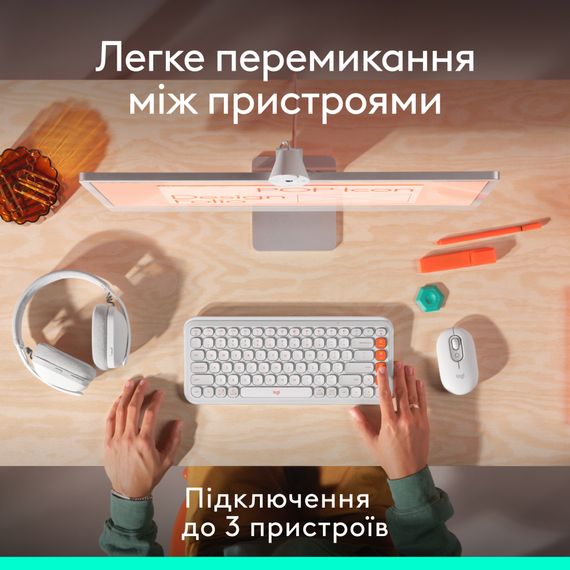 Мишка Logitech POP Mouse With Emoji Bluetooth Off-White (910-007411) | Зображення 6