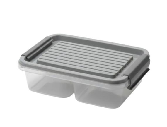 Контейнер двухсекционный для хранения пищевых продуктов Ardesto Fresh AR1302R 2х0.25 л серый