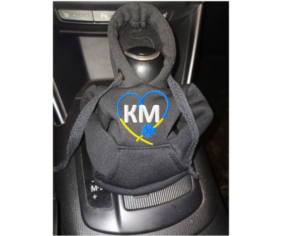 Чохол кофта Худі аксесуар на КПП  Car Hoodie КМ житомирська чорний подарунок автомобілісту 10070