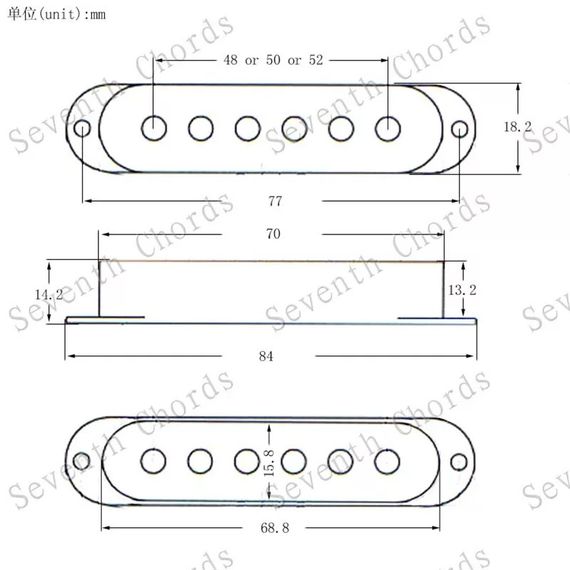 Металеві кришки синглів SSS для електрогітари Fender Stratocaster Ibanes Shur LTD ESP хромові | Зображення 2