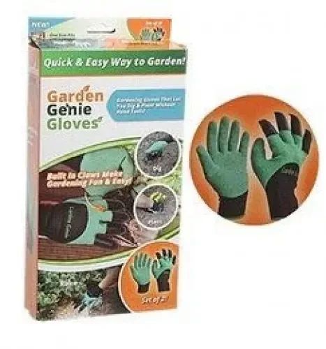 Садовые перчатки Garden genie gloves с 4 наконечниками для рытья земли | Зображення 6