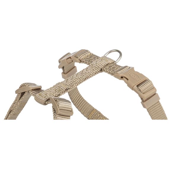 Шлея Trixie Premium H-harness для собак XXS–XS 20–32 см 10 мм пісочна | Зображення 1