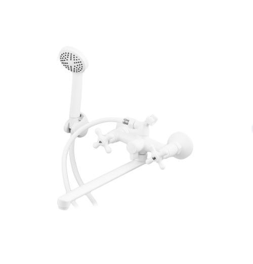 Змішувач для ванни PLAMIX Pablo -140 EURO SET White (з шлангом та лійкою) (PM0670) | Зображення 3