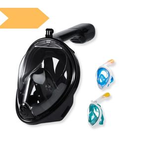 Маска для снорклінгу та дайвінгу XPRO Easybreath Tribord з кріпленням під екшн камеру L/XL Чорна (GR- 142_351)