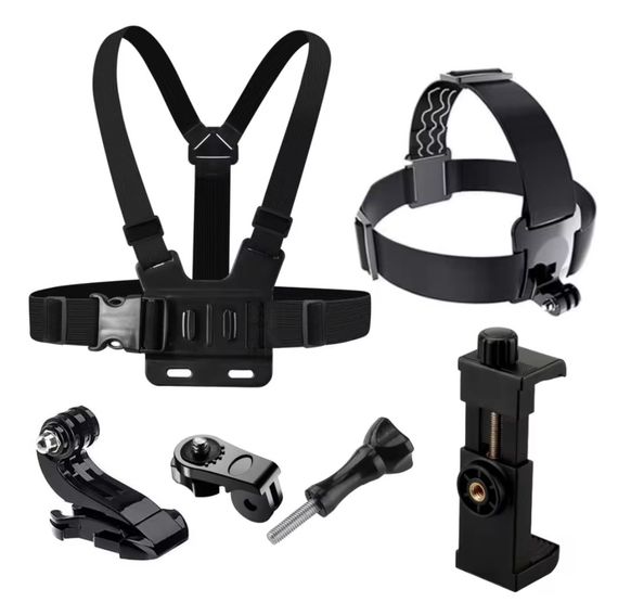 Набір аксесуарів для екшн-камери GoPro, SJCAM, Eken, Xiaomi кріплення на голову на груди 6в1 (2571084949)