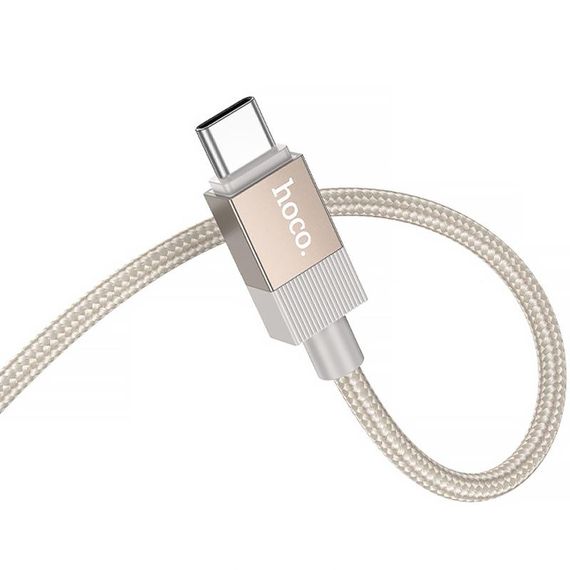 Аудіо кабель Aux Hoco UPA32B Clever digital (Type-C to AUX 3.5mm) (1m) Gold | Зображення 3