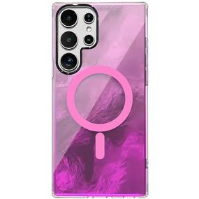 Чехол TPU Shiny Mountain (MagFit) для Samsung Galaxy S25 Ultra Pink