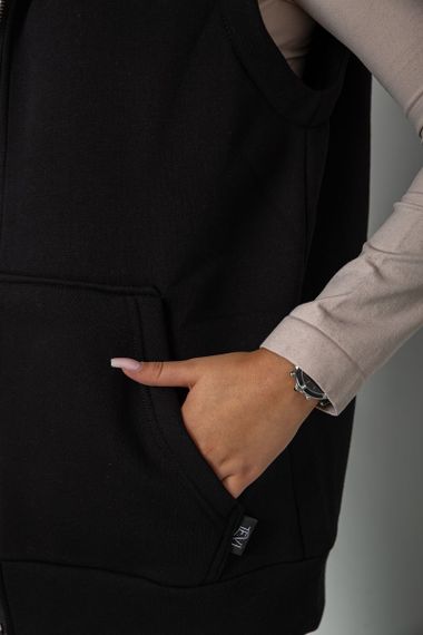 Костюм жіночий на флісі тринитка, колір чорний, 102R7725 | Зображення 5
