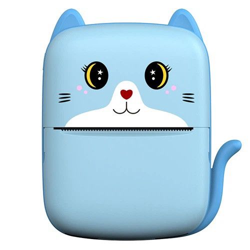 Портативний дитячий термопринтер із Bluetooth A8 Cat міні принтер для телефону Blue NI-49 | Зображення 5