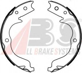 Колодка гальм. барабан. MITSUBISHI LANCER 2.0 EVO 08-,OUTLANDER II 2.2 3.0 07 задн. (вир-во ABS) A.B.S. 9235 на MITSUBISHI OUTLANDER II (CW_W, ZG, ZH)