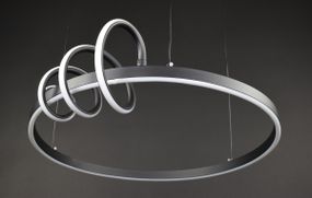 Люстра світлодіодна підвісна LED світильник для квартири на стелю лед 27232 Чорний 20-170х85х85 см.