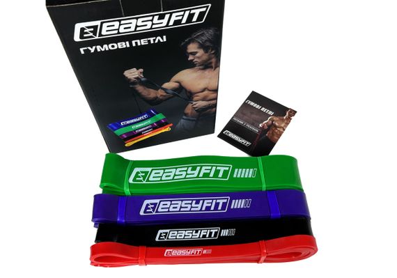 Гумові петлі EasyFit набір 2-65 кг (4 шт) (EF-2654) | Зображення 1