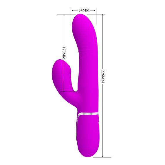 Вібромасажер із поступальним рухом серії Pretty Love - Mariana Twinkled Purple 7 vibration functions 4 rolling functions, Sex Aura | Зображення 8