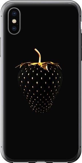 Чехол на iPhone X Черная клубника "3585u-1050-17620"
