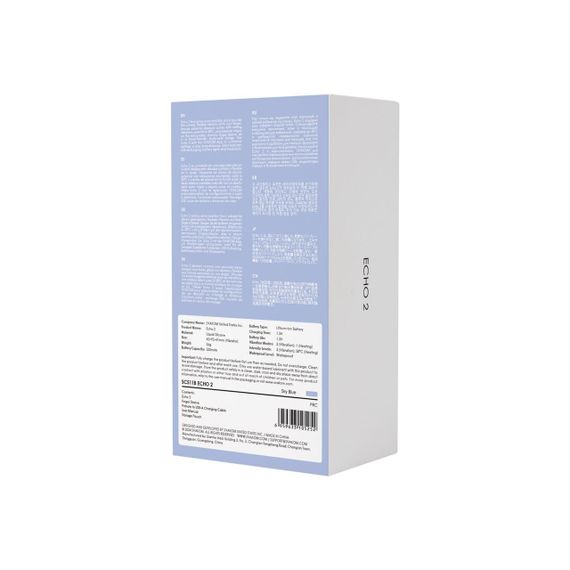 Смарт-вібратор для клітора Svakom Echo 2 Sky Blue, підігрів до 38 °C, знімна насадка на палець Sex Aura | Зображення 7