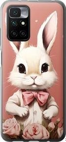 Чехол на Xiaomi Redmi 10 Зайчик из силикона FCh_005541