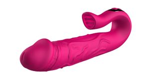Вібратор - Realistic Tongue Stimulating Dildo Vibrator Sex Aura