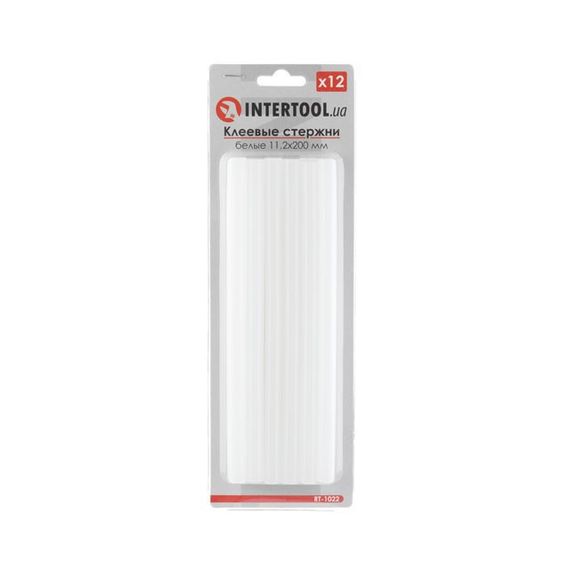 Комплект стрижнів клейових білих 11,2*200 мм, 12 од. INTERTOOL RT-1022