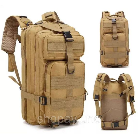 Тактичний військовий рюкзак Cordura, 30–35 л, койот, система MOLLE, туристичний, чоловічий | Зображення 8