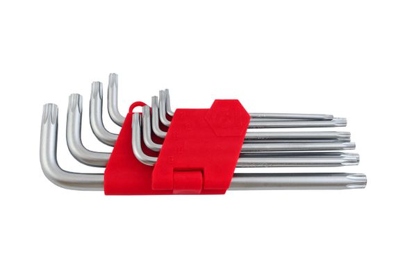Набор Torx ключей Intertool - 9 шт., с отверстием удлиненные (HT-0606)