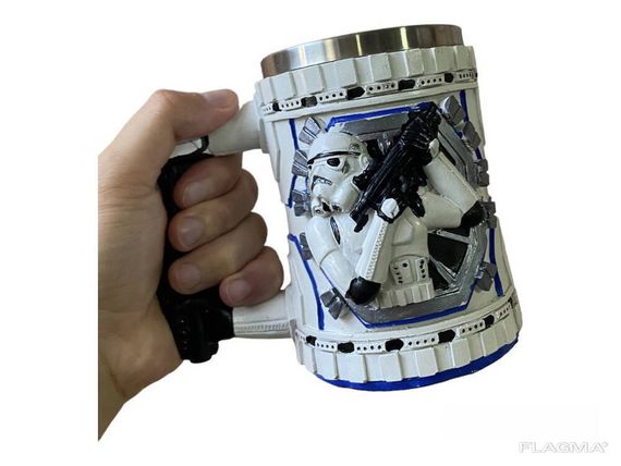 Кружка Чашка Бокал 3D Нержавеющая Сталь Star Wars Штурмовик 550 мл | Зображення 5