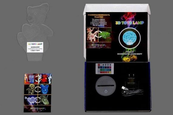 3D светильник ночник с пультом "Скрипка" 3DTOYSLAMP | Зображення 6