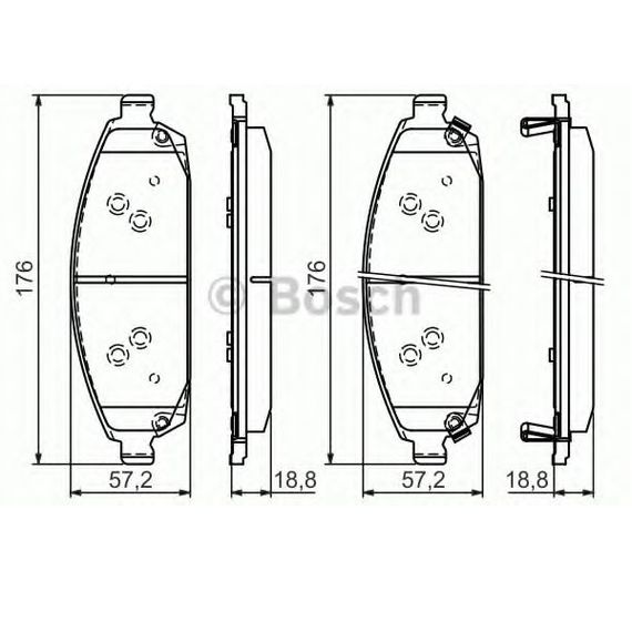 Тормозные колодки Bosch дисковые передние Jeep Grand Cherokee 2004-2010 0986494370 | Зображення 1