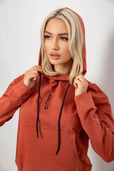 Спортивний костюм жіночий двонитка, колір теракотовий, 214R1419-001 | Зображення 5