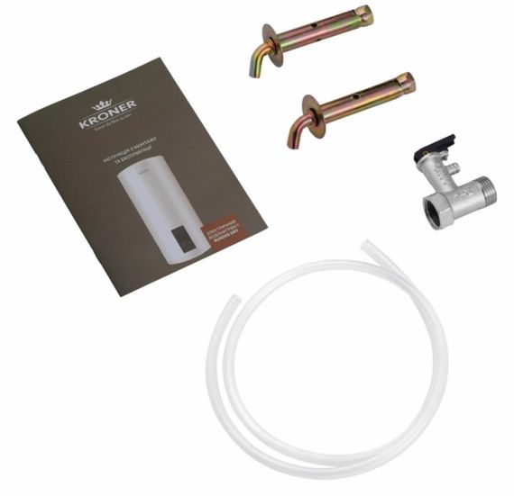 Водонагрівач Kroner Runder K80VH2-D 50 л, 2,0 кВт, "сухий" ТЕН, універсальний, циліндричний, білий (CV034362) | Зображення 2