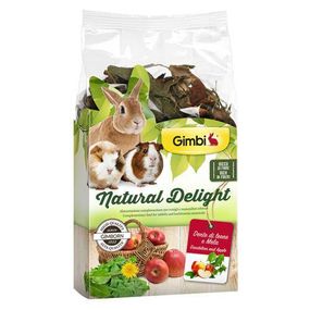 Трав'яний мікс GimBi Natural Delight для гризунів, кульбаба та яблука, 100 г