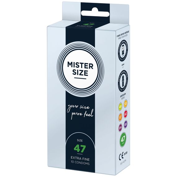 Презервативи Mister Size - pure feel - 47 (10 condoms), товщина 0,05 мм | Зображення 1