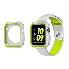Силиконовый защитный корпус Primo для Apple Watch 38mm - Grey / Yellow