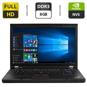 Ноутбук Б-класс Lenovo ThinkPad T520 / 15.6" (1920x1080) TN / Intel Core i7-2670QM (4 (8) ядра по 2.2 - 3.1 GHz) / 8 GB DDR3 / 500 GB HDD / nVidia NVS 4200M, 1 GB GDDR3, 64-bit / WebCam / DVD-ROM / Windows 10 Pro б/у