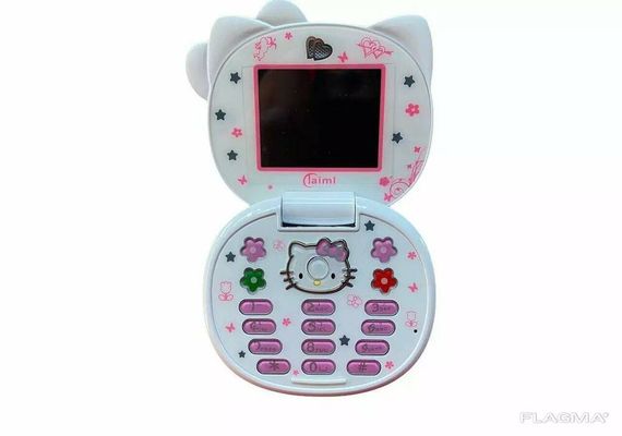 Детский Мини Мобильный Телефон Hello Kitty (Белый) | Зображення 1