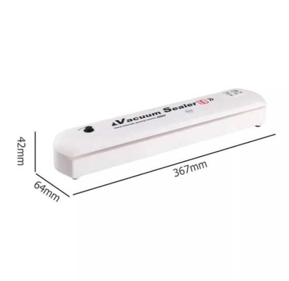 Вакуумний пакувальник продуктів білій Vacuum Sealer кухонний вакууматор для дому | Зображення 5