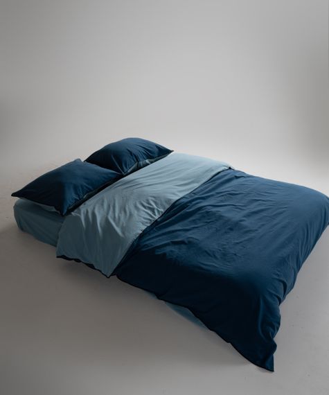 Постельное белье Limasso Stonewashed Essualte 200 х 220 см Akdeniz Mavisi - Dress Blue | Зображення 5