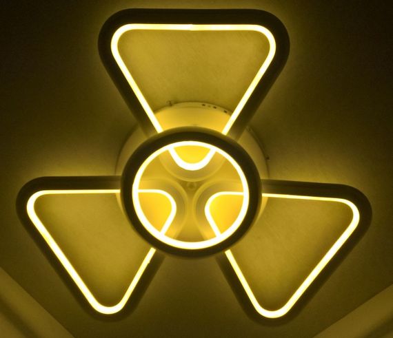 Люстра світлодіодна стельова LED світильник для квартири на стелю лед 25572 Білий 10х56х56 см. | Зображення 2