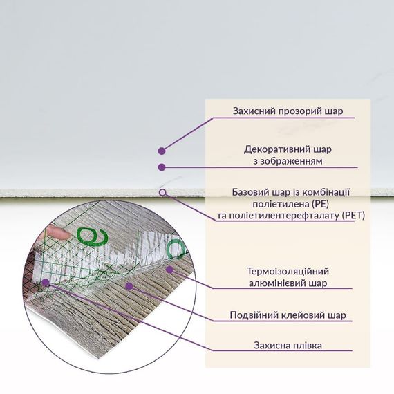 Самоклеюча стінова PET плитка у рулоні 600*3000*2mm SW-00001688 | Зображення 4