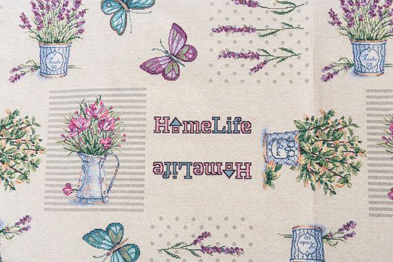 Скатертина гобеленова SKG21 Limaso, 137x220, Прямокутна, Повсякденний, Без люрексу, 75% поліестер, 22% бавовна, 3% акрил, Гобелен | Зображення 1