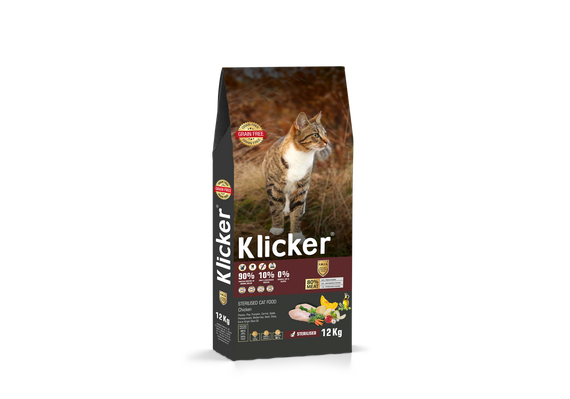 Сухий корм Klicker Холістик беззерновий для стерилізованих котів з КУРКОЮ 12 кг.