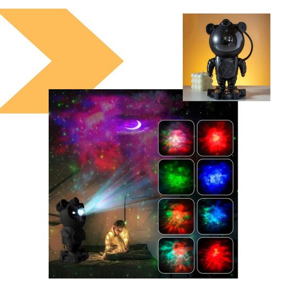 Проектор зоряного неба Космонавт з колонкою XPRO Чорний (47562-_377) | Зображення 1