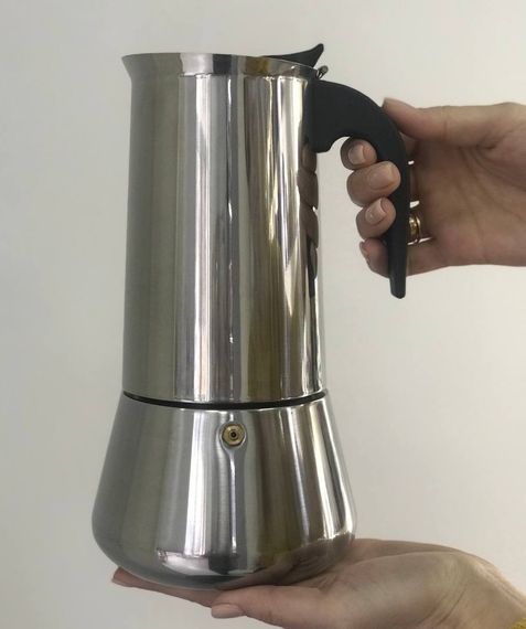 Гейзерна кавоварка OLens Генуя 102-036 600 мл 12 чашок срібляста