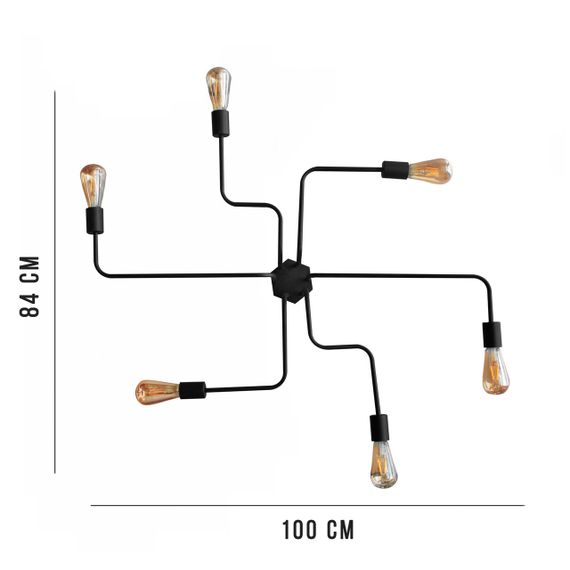 Люстра лофт MSK Electric Maze павук NL 10084/6 | Зображення 1