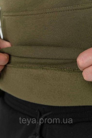 Худі чоловіче на флісі з капюшоном, колір хакі, розмір XL FA_008409 | Зображення 6