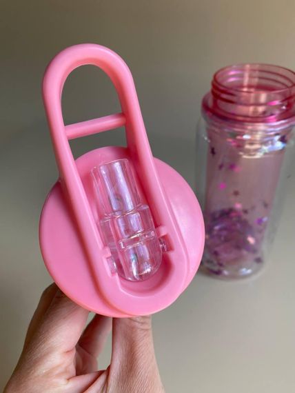 Поїлка - пляшечка дитяча Конфеті Рожева 360 мл | Зображення 1