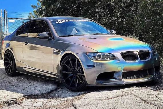 Накладка на передній бампер Lip V-Style (для M3, Карбон) для BMW 3 серія E-90/91/92/93 2005-2011 рр | Зображення 2