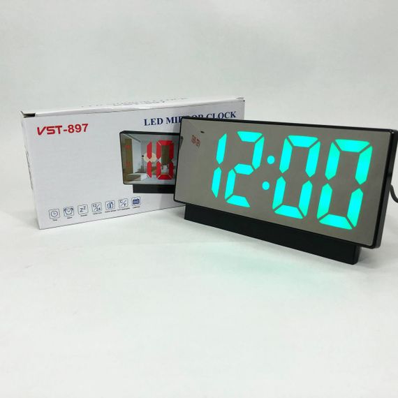 Електронні настільні LED годинники від USB VST-897-4 з будильником та термометром | Зображення 7