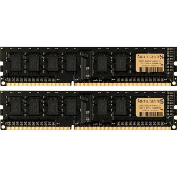 Модуль пам'яті для комп'ютера DDR3L 8GB (2x4GB) 1600 MHz INTELIGENTES (IU3BFB2/8)