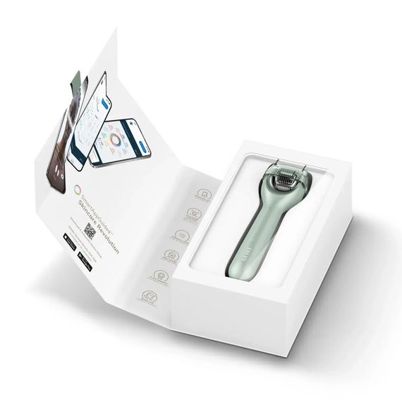 Электронный роллер для лица с микроиглами GESKE MicroNeedle Face Roller 9в1 gray, Зеленый | Зображення 8