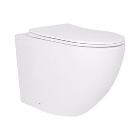 Унитаз подвесной Qtap Robin Ultra Quiet безободковый с ягодением Soft-close 520x365x365 мм WHITE
